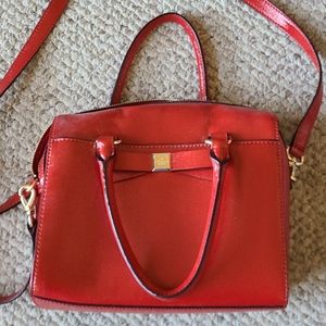 Kate Spade red leather satchel